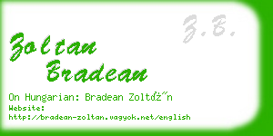 zoltan bradean business card